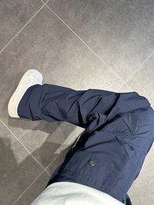 藏青色cleanfit裤子男款美式复古多口袋伐木工装裤潮牌直筒冲锋裤