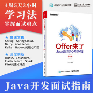 Offer来了：Java面试核心知识点精讲（框架篇）微服务网络编程分布式存储和分布式计算 知识点书籍程序员面试宝典 电子工业出版社