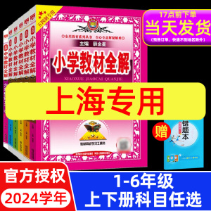 2024春新版薛金星小学中学教材全解 一二三四五六年级下册上册七八九年级语文数学英语上海教材同步讲解练习辅导书沪教版上海专用