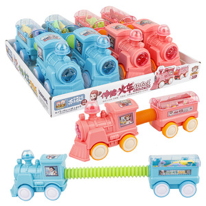 伸缩火车扭扭乐创意伸缩小火车玩具送小朋友益智礼物超市供货