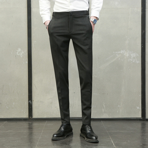 韩版西裤男黑色修身小脚商务休闲裤正装职业英伦男士高级西装裤子