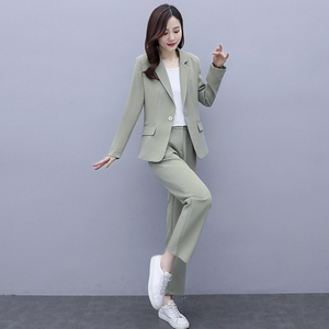 西装外套女2024年春秋季新款韩版气质流行西服套装休闲显瘦两件套