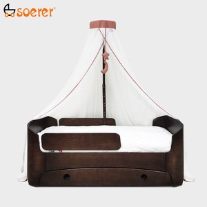 soerer蚊帐罩婴儿童床专用挂件实木支架匹配件落地款简易创意圆顶