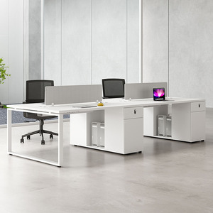 职员办公桌简约现代双人四人六人工位办公桌椅组合246人位员工桌