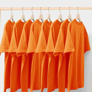 橙色t恤短袖定制印logo字桔色同学聚会工作衣服装团建广告文化衫