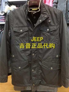 JEEP吉普JW19WJ225M新款秋冬国内专柜代购带帽间棉衣外套休闲夹克