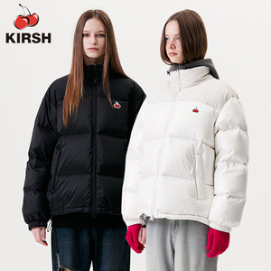 韩国代购kirsh羽绒服女张元英同款两面穿樱桃短款立领krish外套