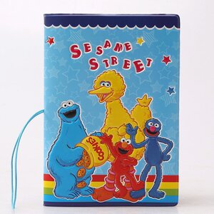 Sesame Street欧美芝麻街儿童卡通护照套3D立体护照夹旅行护照包