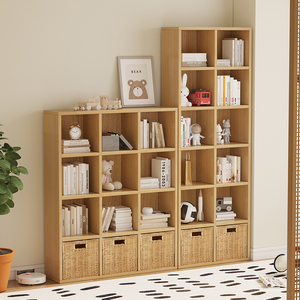 书柜家用落地储物柜自由组合格子柜学生书橱客厅置物柜子创意书架