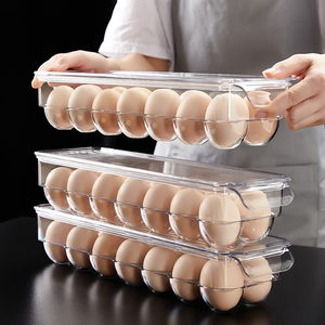 放鸡蛋收纳盒冰箱专用保鲜的鸡蛋整理厨房加厚大容量鸡蛋托盘神器