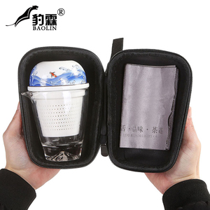 快客杯一壶四杯二杯白瓷创意日式三人单人旅游便携包旅行茶具套装