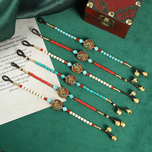 复古民族风编织手链手工尼泊尔铜珠手串小众个性藏式配饰男女手绳