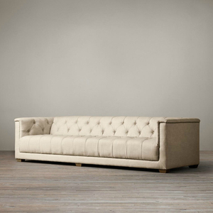 美式复古客厅沙发布艺组合双三人位单人位现代简约小户型直排沙发