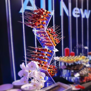 现货水果串展示架透明冰糖葫芦竹签架亚克力棒棒插架子自助餐酒店