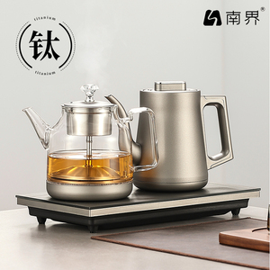 全自动双上水纯钛电热茶炉茶台茶桌嵌入烧水壶泡茶专用恒温茶艺壶