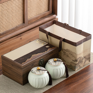 高档中式茶叶罐空礼盒礼盒装空盒包装盒普洱茶金骏眉红茶绿茶白茶
