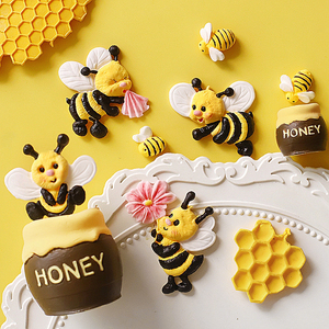 烘焙蛋糕模具 DIY卡通飞舞的小蜜蜂集合蜂窝蜂蜜田园风翻糖粘土模