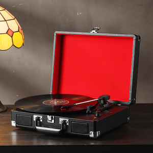 华携留声机复古欧式电唱机客厅生日礼物蓝牙音响LP老式黑胶唱片机