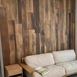 诧寂风老榆木旧木板复古风化做旧木板实木地板仿古背景墙装饰墙板