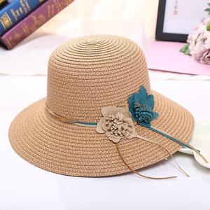 韩版夏天潮女式时尚大沿草帽女士夏季沙滩遮阳夏凉帽太阳帽子