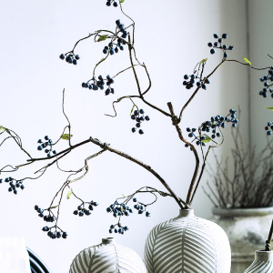 长枝仿真浆果蓝莓果冬青果室内植物绿植设计师款艺术室内桌面装饰