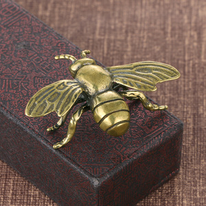 手工纯铜创意蜜蜂做旧仿古铜器书房办公室装饰送礼工艺品收藏摆件