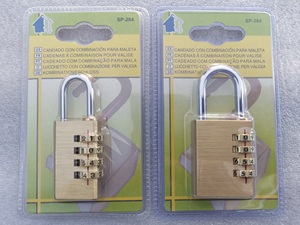 加强大号四位密码挂锁户外防水防锈大门锁抽屉纯铜密码挂锁数字锁