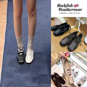 韩国正品代购 Rockfish 机能芭蕾舞鞋浅口绑带平底运动鞋方头单鞋