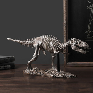 美式复古创意恐龙化石动物标本摆件家居摆设儿童房办公室装饰品