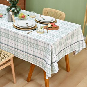北欧风格盖餐桌布家用格子现代简约巾阳台布春小镇茶几布餐桌垫