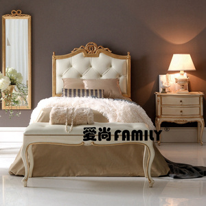 简欧实木床欧式公主风格家具美式儿童床全实木卧室家具定制床