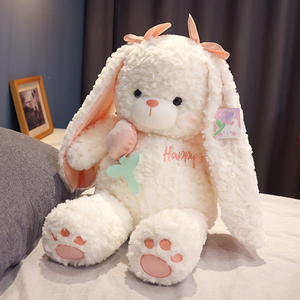 长耳朵兔子玩偶摆件大号安抚小兔子毛绒玩具女孩娃娃公仔儿童礼物