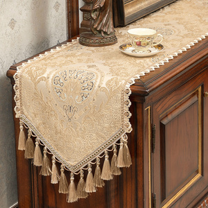 欧式桌旗轻奢高档美式床旗搽桌布茶几蕾丝长条餐桌台布装饰布桌巾