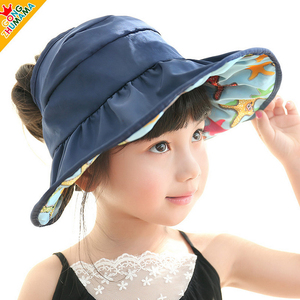 公主妈妈新款 男女可爱可折叠防水隔热太阳帽 儿童遮阳帽 渔夫帽