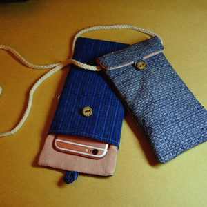 手机包手机袋 文艺挂脖布袋斜跨 iphone保护套布袋苹果华为小米
