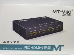 迈拓MT-SP104M HDMI分配器4K一进四出视频一拖四电脑分屏器一分四