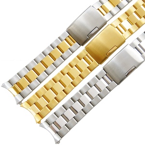 blackrose不锈钢表带手表钢带18 19 20 22mm男 女款表链 配件金色