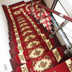 实木楼梯踏步垫大理石台阶红地毯室内家用免胶自粘防滑垫转角定做