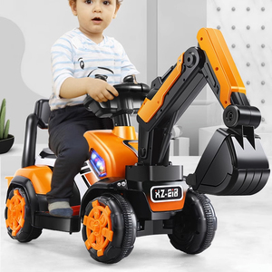 儿童电动挖掘机玩具车男孩挖机可坐超大四轮遥控汽车挖土机可坐人