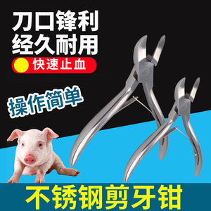 猪博士仔猪不锈钢剪牙钳猪用断尾钳兽用剪牙器小猪剪齿钳养殖设备