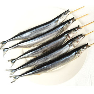 秋刀 鱼串 腌制秋刀鱼10串 BBQ户外烧烤碳烤海鲜食材半成品烤鱼串