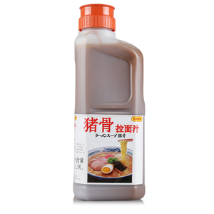 日本料理拉面汤料食研猪骨拉面汁 豚骨白汤拉面白汤豚骨汤1.9L/瓶