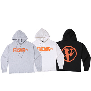 VLONE FRIENDS藤原浩闪电大V潮流宽松下摆破坏王一博同款连帽卫衣