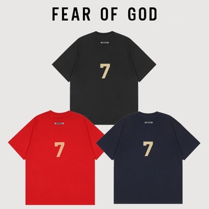 FEAR OF GOD第七季主线FOG数字7植绒印花短袖T恤男女高街宽松半袖