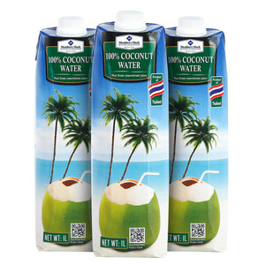山姆代购 泰国进口 100%纯椰子水 1L*12瓶 酷椰屿同款椰子水箱装