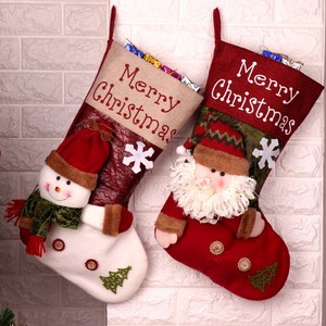 新款圣诞袜子礼物袋大号小号糖果袋卡通礼品袋圣诞节装饰品