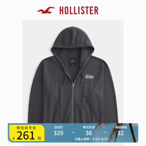 Hollister24春夏新款美式风情侣毛圈布卫衣帽衫 男女装 358392-1