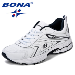 BONA男鞋秋季新款运动鞋休闲鞋轻便舒适透气冬季男士跑步旅游潮鞋