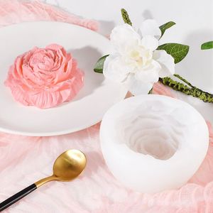 牡丹花慕斯蛋糕硅胶模具DIY创意冰激凌花朵巧克力手工皂石膏磨具