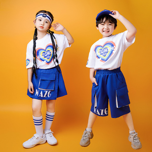 拉拉队演出服六一儿童节啦啦队比赛服装小学生运动会幼儿园表演服